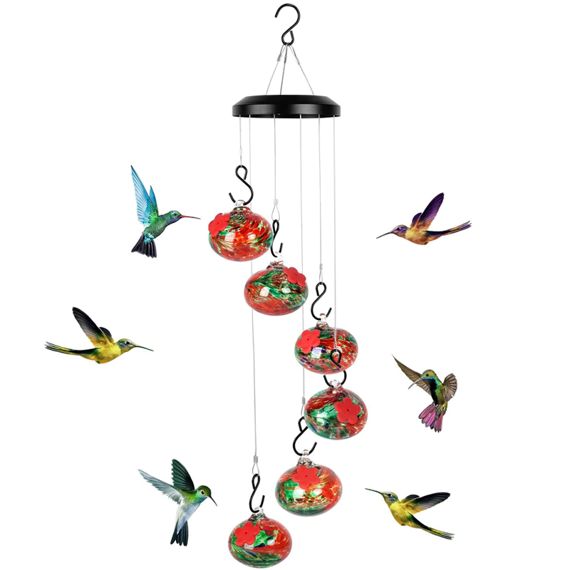 🎉Charming Hummingbird Feeder With Wind Chime