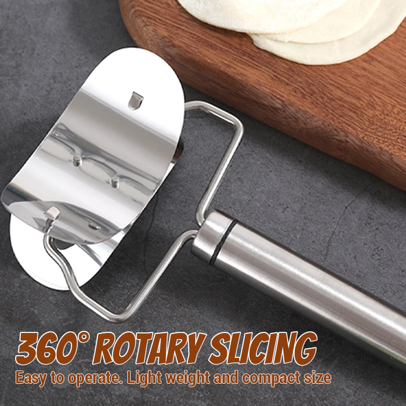 Stainless Steel Wooden Handle Dumpling Cutting Tool