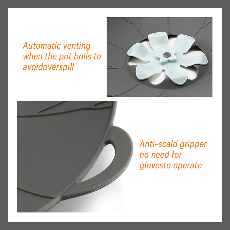 Silicone Flower-Shaped Anti-Overflow Lid
