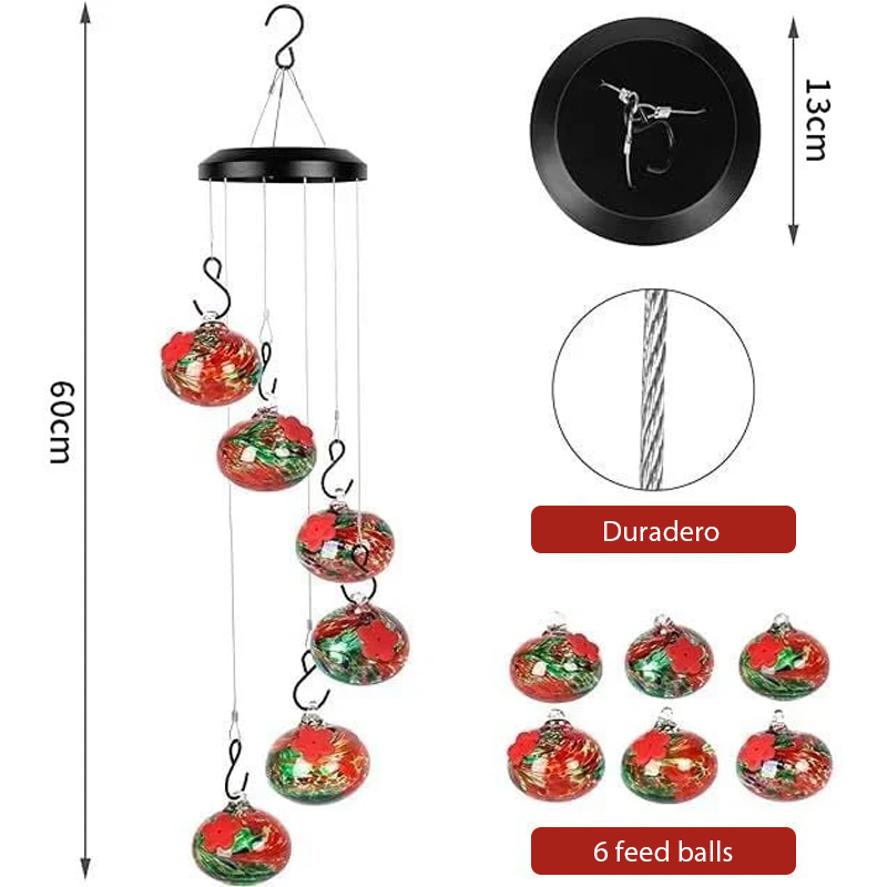 🎉Charming Hummingbird Feeder With Wind Chime
