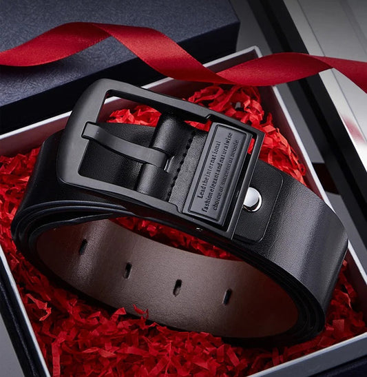 🎁[Practical gift for him] Men's Business Leather Belt